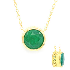 Collana in argento con Smeraldo pozzo D8 (Gems en Vogue)