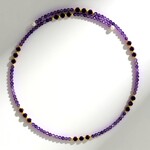 Collana rigida in acciaio con Ematite Porpora (Riya)