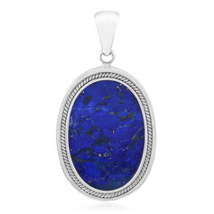 Zilveren hanger met een lapis lazuli