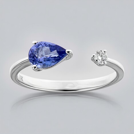 Anello in oro con Tanzanite AAA