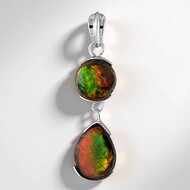 Ammolite Silver Pendant