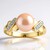 Anello in argento con Perla Ming color Pesca (TPC)