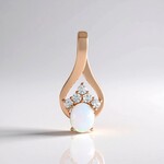 Ciondolo in argento con Opale di Welo (Adela Silber)