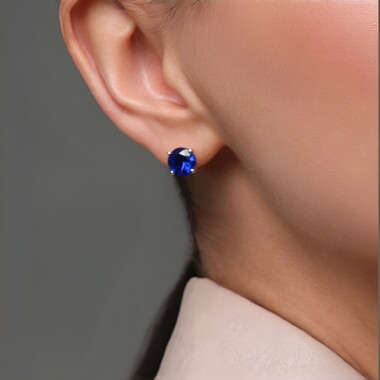 Pendientes en oro con Tanzanita AAA