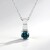 Collier en argent et Diamant bleu I2