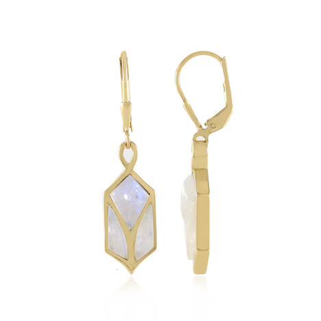 Orecchini in argento con Pietra di Luna Blu (KM by Juwelo)