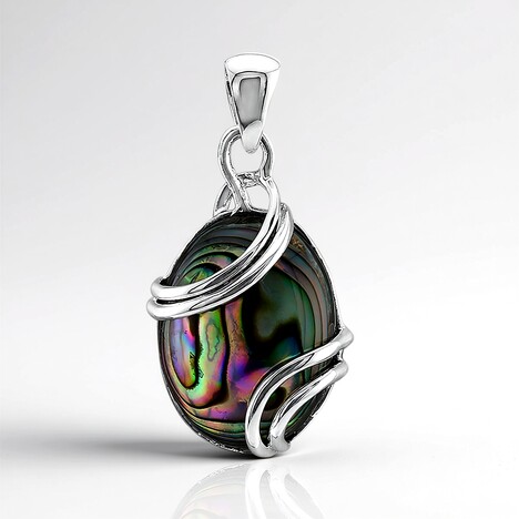 Ciondolo in argento con Conchiglia Abalone (Art of Nature)