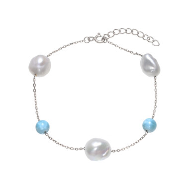 Edelstein-Silberarmband