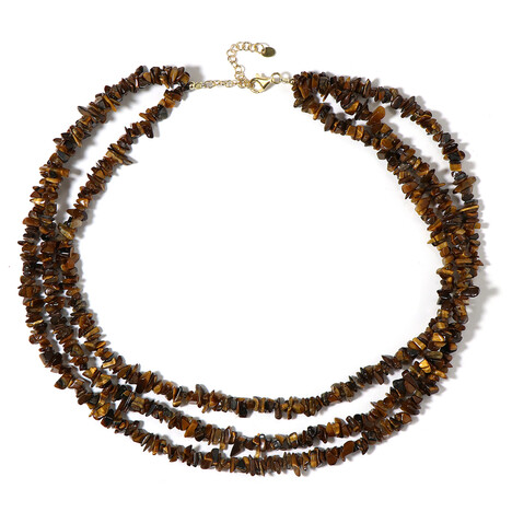 Tigerauge-Silberhalskette