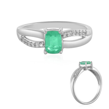 Anello in argento con Smeraldo Colombiano