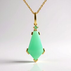 Collana in argento con Crisoprasio (KM by Juwelo)
