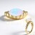 Anello in oro con Opale di Welo (de Melo Gold)