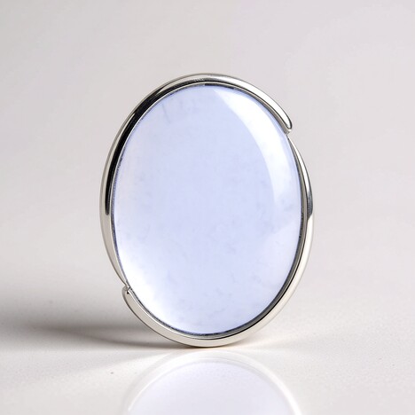 Ciondolo in argento con Calcedonio Blu (MONOSONO COLLECTION)