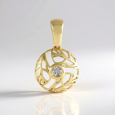 Ciondolo in oro con Diamante I3 (H) (Ornaments by de Melo)