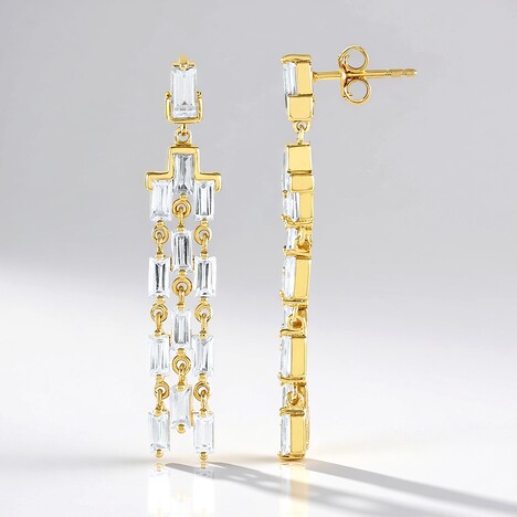 Boucles d'oreilles en argent et Zircon