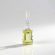 Pendentif en argent et Quartz de l'Ouro Verde