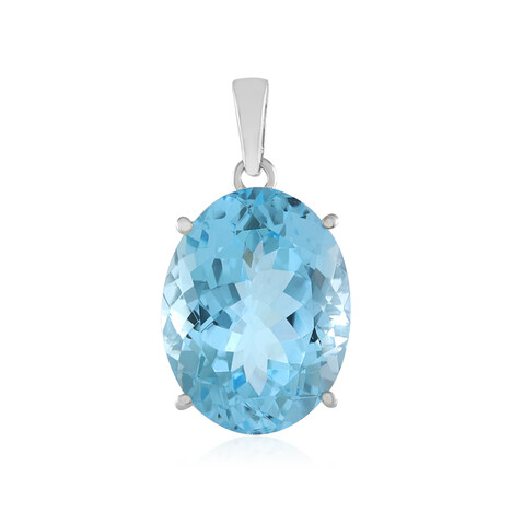 Ciondolo in argento con Topazio Blu Cielo