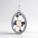 Ciondolo in argento con Opale Bianco