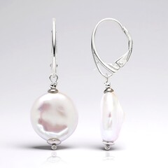 Orecchini in argento con Perla d'Acqua Dolce Bianca