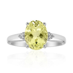 Anello in argento con Citrino Limone