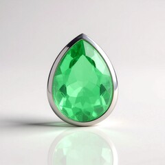 Ciondolo in argento con Quarzo Verde Smeraldo (MONOSONO COLLECTION)
