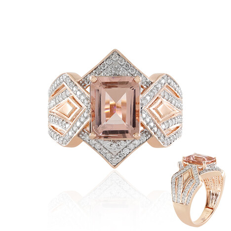 Anello in oro con Morganite AAA (SUHANA)