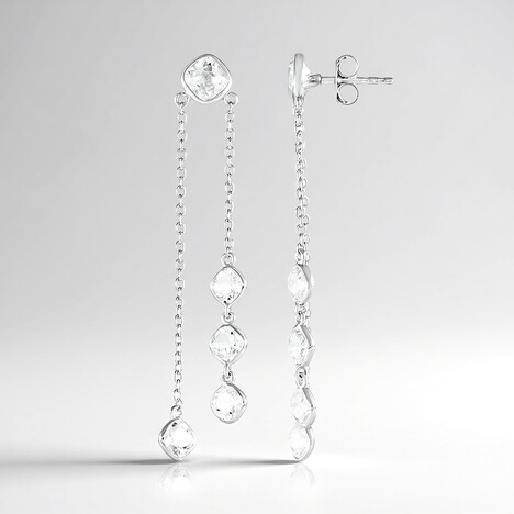 Orecchini in argento con Quarzo Bianco