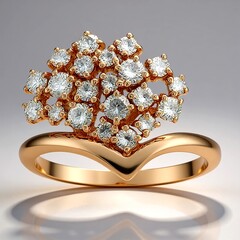 Anello in oro con Diamante Rose de France SI1 di Argyle (Annette)