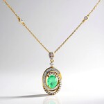 Collana in oro con Smeraldo Zambia AAA (CIRARI)