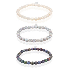 Süßwasserzuchtperlen-Silberarmband (TPC)