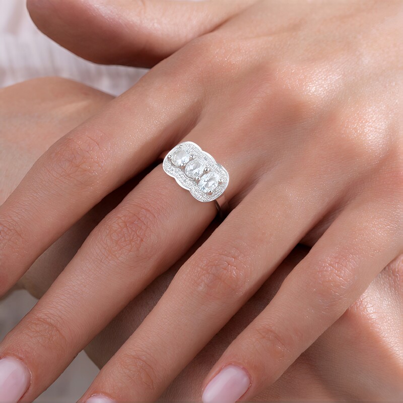 Amblygonit-Silberring