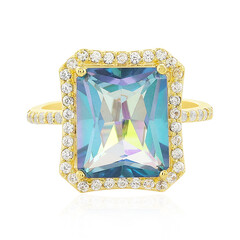 Anello in argento con Quarzo Oceano