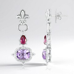 Orecchini in argento con Ametista