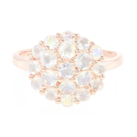 Regenbogen-Mondstein-Silberring