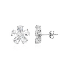 Orecchini in argento con Topazio Bianco