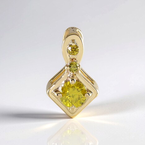 Ciondolo in oro con Diamante Giallo I3