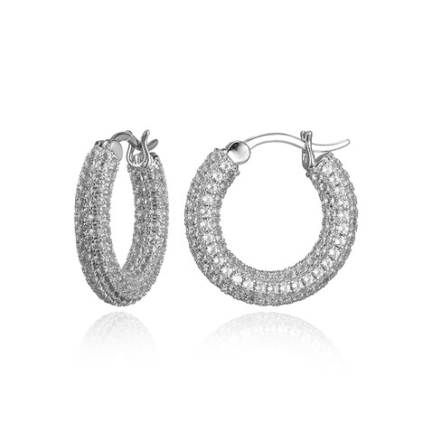 Boucles d'oreilles en argent et Topaze blanche