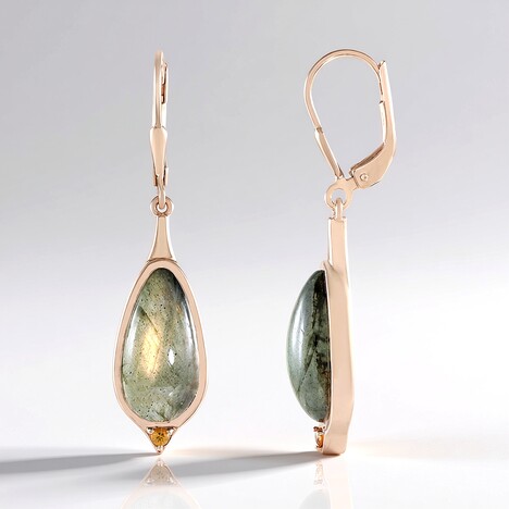 Orecchini in argento con Labradorite Ramata Maniry (KM by Juwelo)