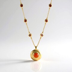 Collana in argento con Corniola (KM by Juwelo)