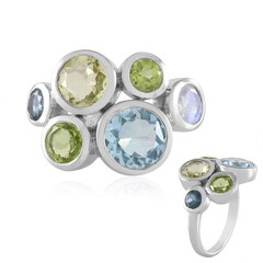 Bague en argent et Topaze bleu ciel (KM by Juwelo)