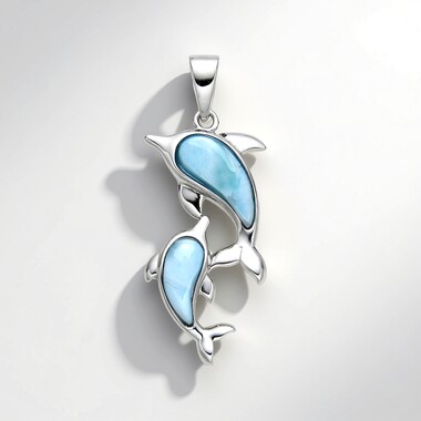 Larimar-Silberanhänger