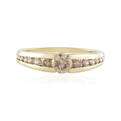 Gouden ring met een I2 Champagne Diamant