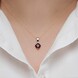 Colgante en plata con Granate de Mozambique