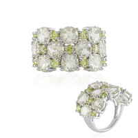 Anello in argento con Ametista Verde