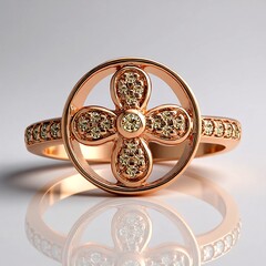 Anello in oro con Diamante Rose de France SI1 di Argyle (Annette)