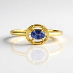 Anello in argento con Zaffiro Ceylon Blu