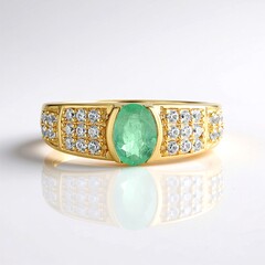 Anello in argento con Smeraldo Russo (Adela Silber)