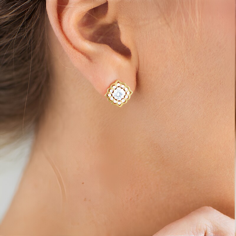 Orecchini in oro con Diamante SI1 (G) (Annette)