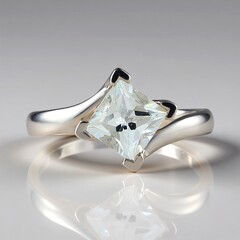 Anello in argento con Topazio Bianco
