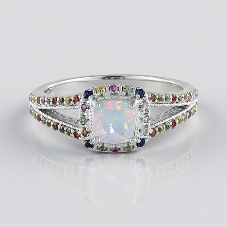 Anello in argento con Opale di Welo